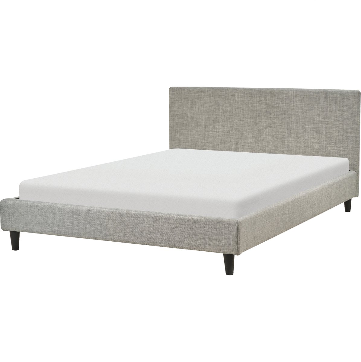 Beliani FITOU - Tweepersoonsbed - Lichtgrijs - 140 x 200 cm - Polyester