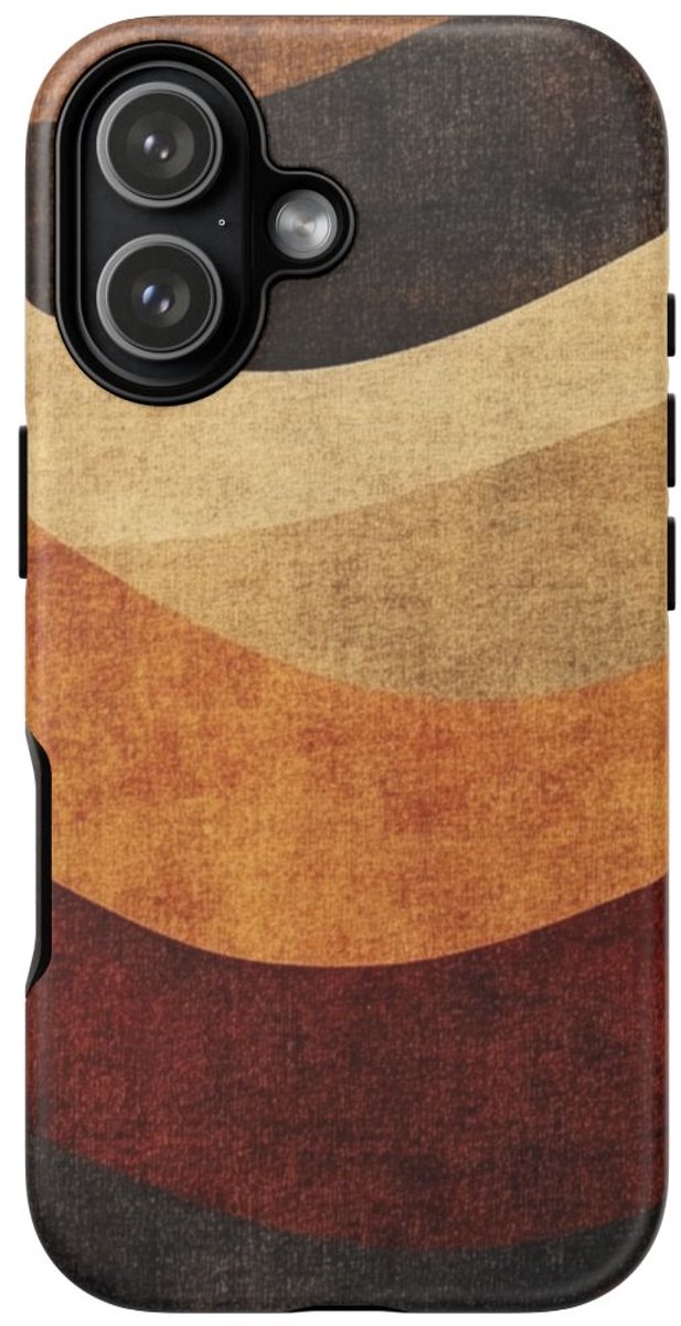 Warme Abstracte Golfpatronen – Telefoonhoesje Geschikt voor iPhone 17