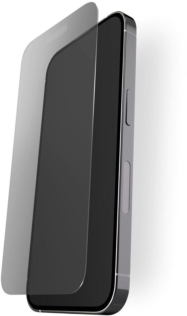 BodyGuardz Apex Privacy Screen Protector iPhone 16 – Ongeëvenaarde Sterkte met CrystalCore – Superieure Optische Helderheid en Vlekbestendigheid – Eenvoudige Installatie met Anti-Stofhechting - Transparant