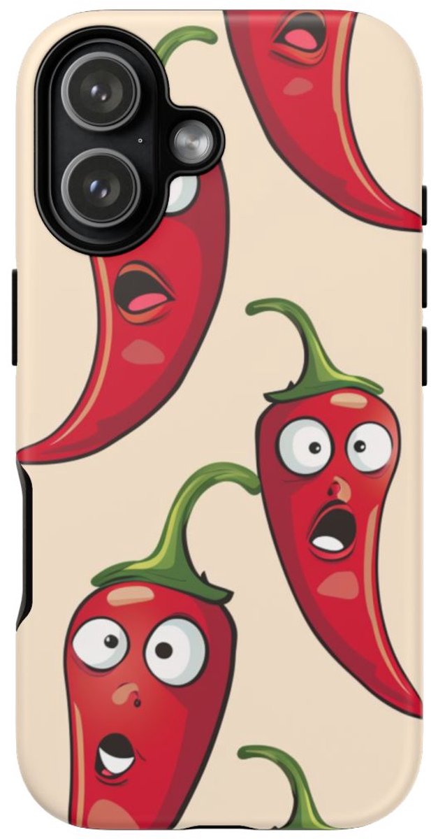 Grappig Rood Chilipeperpatroon – Telefoonhoesje Geschikt voor iPhone 17