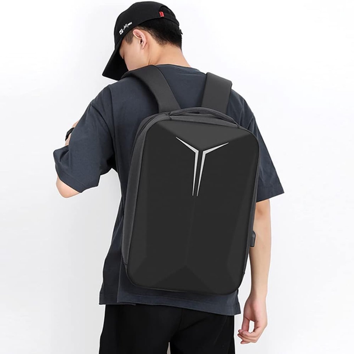SUMOH® Backpack Laptop Rugzak 15,6 inch – Rugtas voor School, Werk & Reizen – EasyJet Cabin Bag Handbagage Goedgekeurd 42x30x13 cm – Anti-Diefstal, Waterdicht & Waterafstotend – Zakelijke Rugzak Vakantie Flight Bag Zwart – foto 6