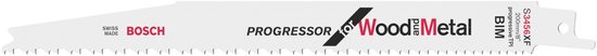Lame de scie-sabre S 3456 XF, Progressor for Wood and Metal, lot de 5 Bosch Accessories 2608654406 Longueur lame de sci