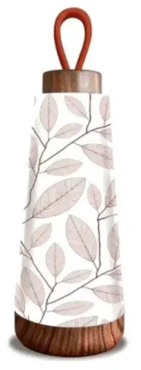 Chic.Mic Bioloco Loop Mini - Isoleerfles - 350 ML - Terracotta Leaves - Dubbelwandig - Draagbaar - Klimaatneutraal