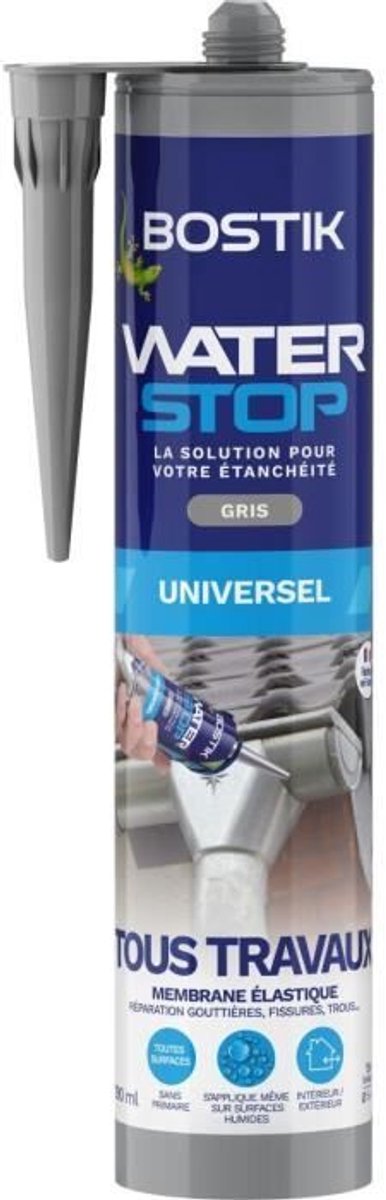 Waterdichtingsmembraan - BOSTIK - Waterstop - Lekreparatie - 290 ml patroon - Grijs