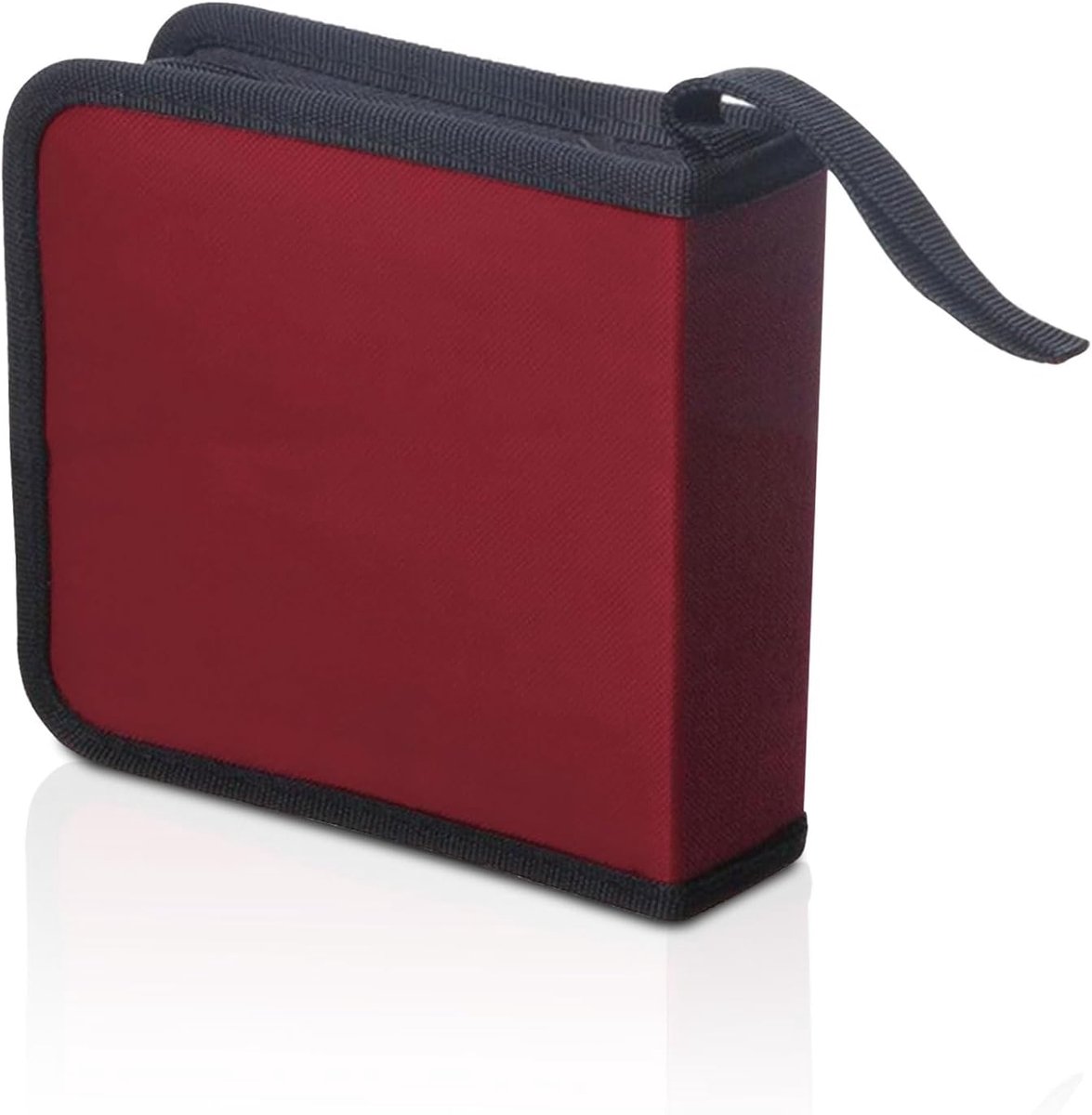CD-tas voor 40 schijven - opbergbescherming - CD/DVD-opbergtas voor huis en auto (rood)