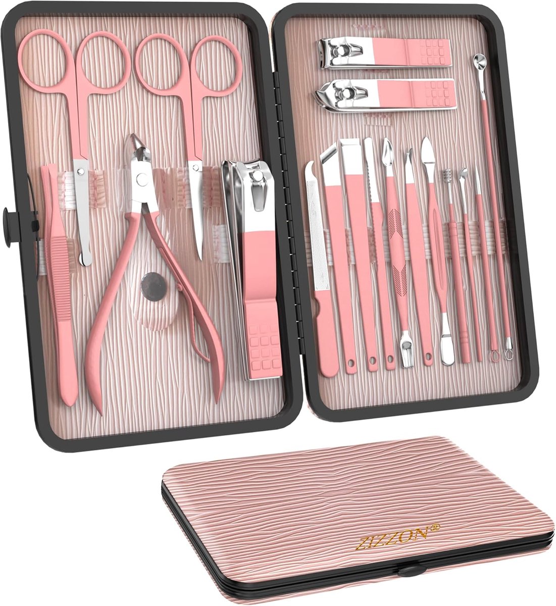 Professionele 18-delige Manicure en Pedicureset met Reiskoffer