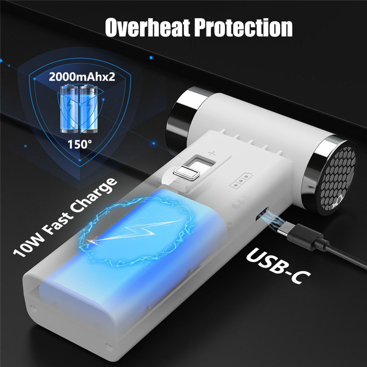 Compressed Air Duster For Computers Protable Cordless Air Blower Computer Cleaning With LED Light For PC Keyboard Crumbs Car - 7 - View #4