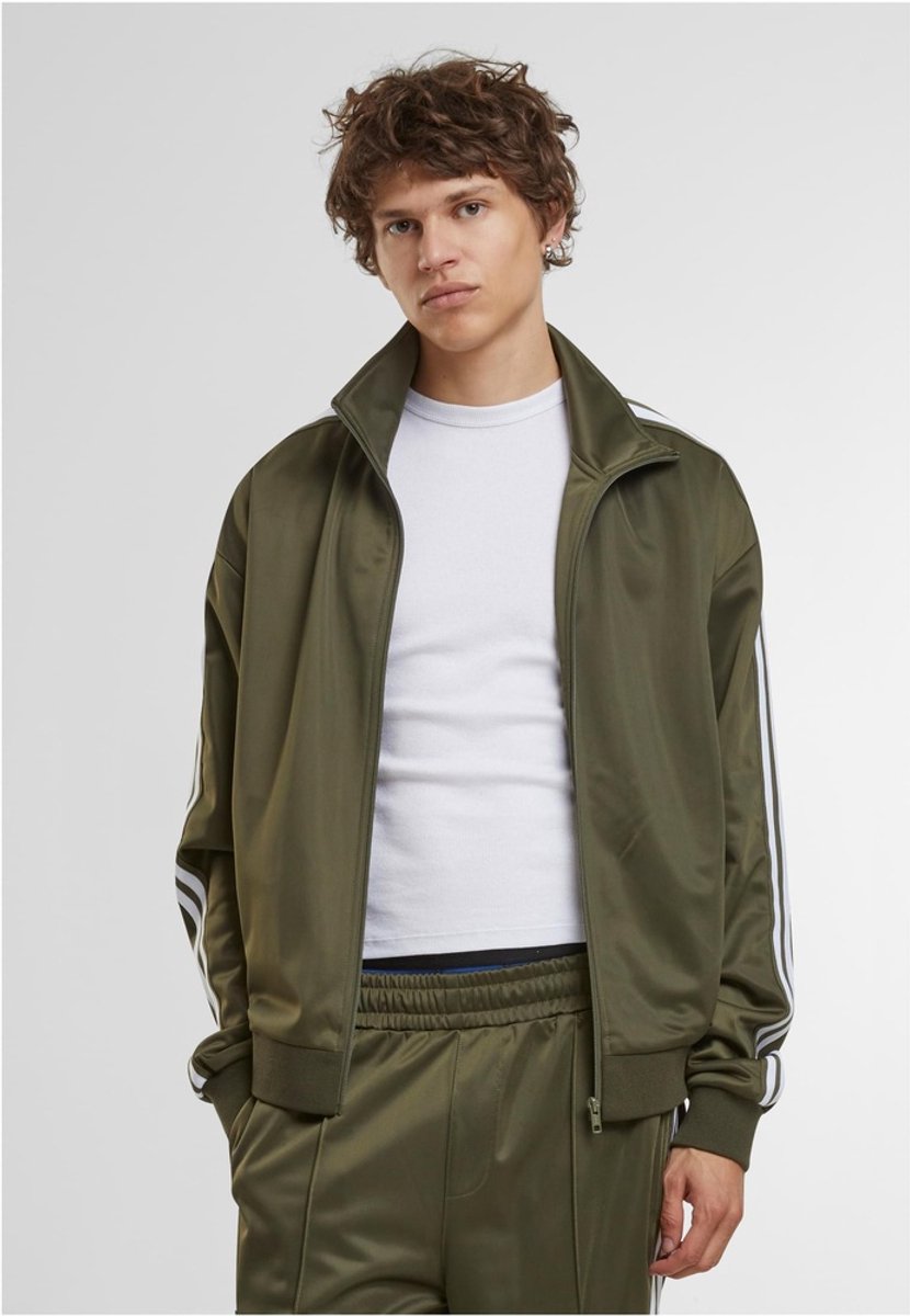 Urban Classics Retro Tricot Trainings jacket Olijfgroen