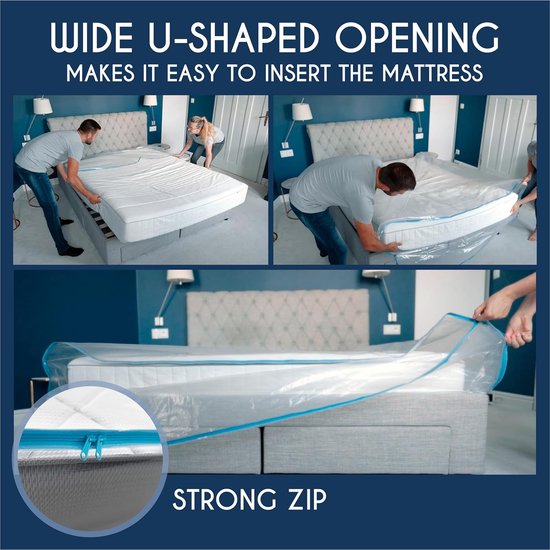 Matrashoes met rits anti bedwantsen (90 cm) Ombeline Wit - Beddengoed