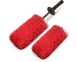 Dorocola velgenborstel met reserveborstelkap microvezel velgenborstel voor het voorzichtig reinigen van alle velgen lange auto velgenreiniger velgenborstel aluminium velgen