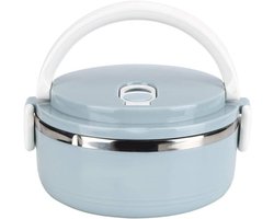 TheLau - Warmte-isolerende voedselcontainer voor onderweg | Roestvrij stalen broodtrommel voor warme en koude isolatie | Geschikt voor kinderen, studenten en kantoor | 1 laag