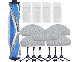 onderhoudsset robotstofzuiger - 16 stuks - Geschikt voor ECOVACS DEEBOT N20 - N20 PLUS - N20 PRO PLUS - Vervangingsset - met Wasbare Natte Dweilpads, rolborstel, Zijborstels, hepa filter