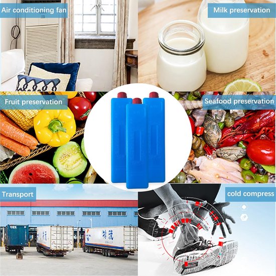 Ultradunne koelelementen voor kamperen en reizen - 6 stuks, herbruikbaar, 200 ml van Merkloos — afbeelding 5