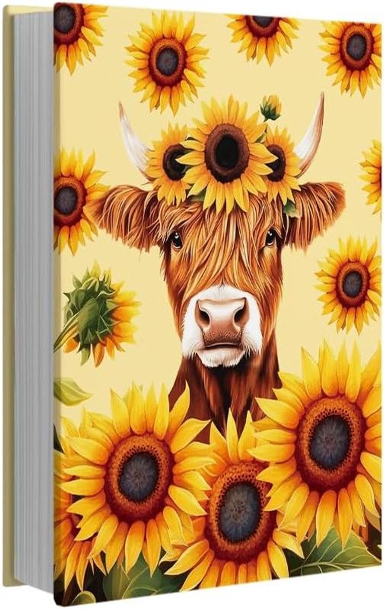 Allecto plus - Zonnebloem Rekbare Boekomslag voor Hardcover en Paperback Boeken tot 20,6 x 27,4 cm