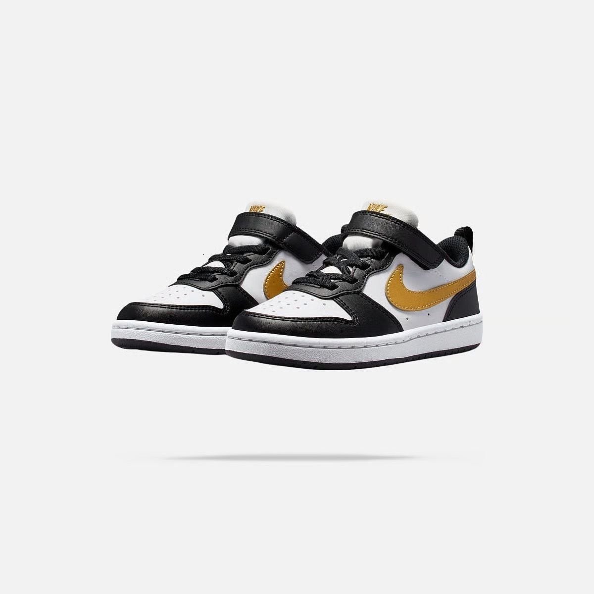 NIKE court borough low recraft litt Lage sneakers jongens Zwart