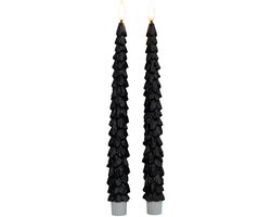 Annas collection - Dinerkaars kerstboom 27 cm zwart