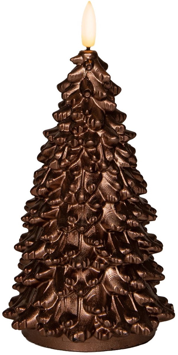 Annas collection - Kaars kerstboom 3d d9,5h20 cm brons