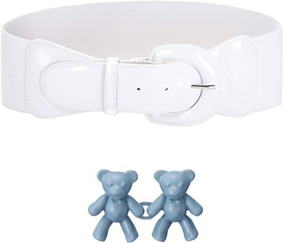 Damesriem met strasssteentjes, elastisch, breed, smalle taille, riem voor jurken, Yd002-kleurrijk, Eén maat
