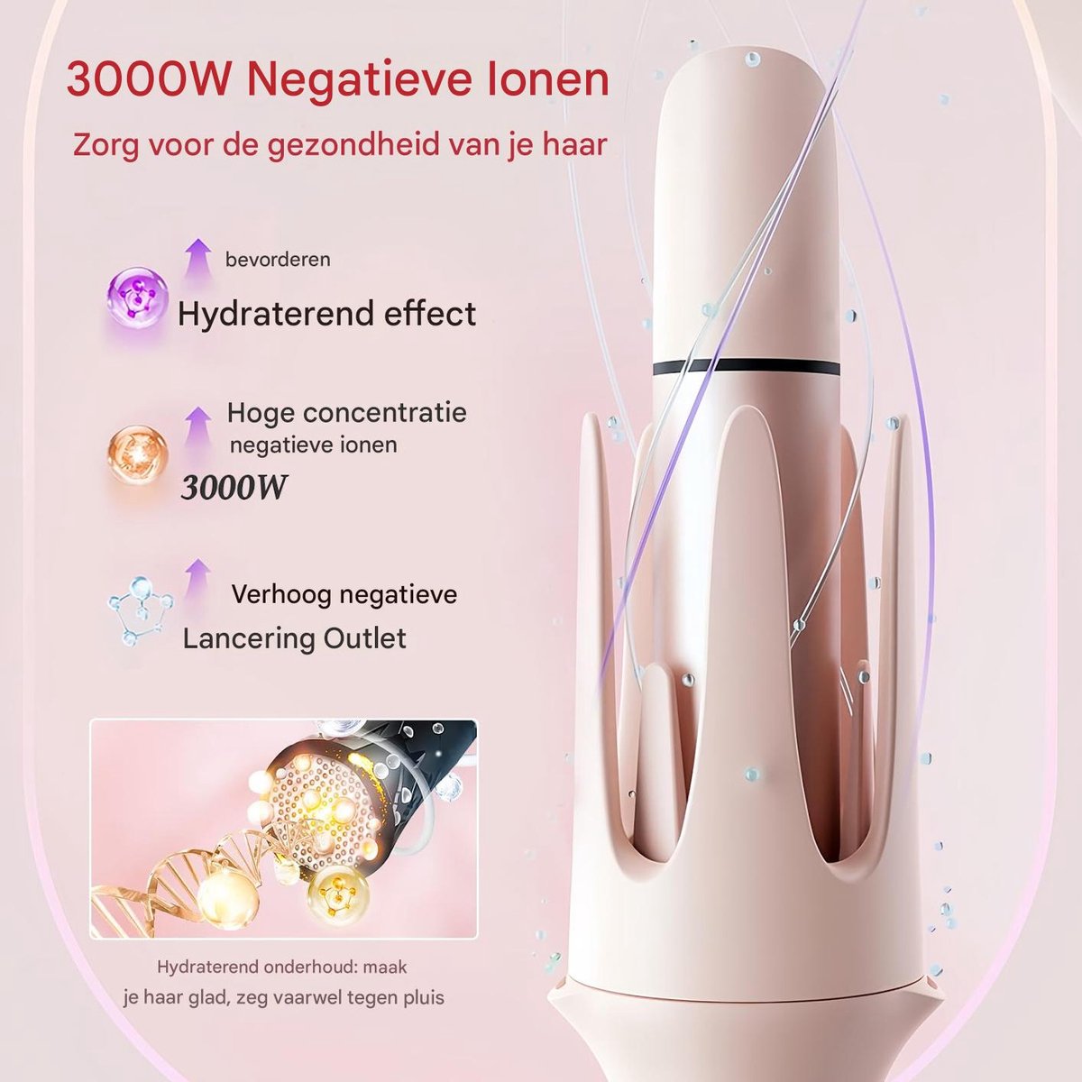 Ynkkvre - 4-in-1 Automatische Krultang - Met 4 Verwisselbare - afbeelding 3