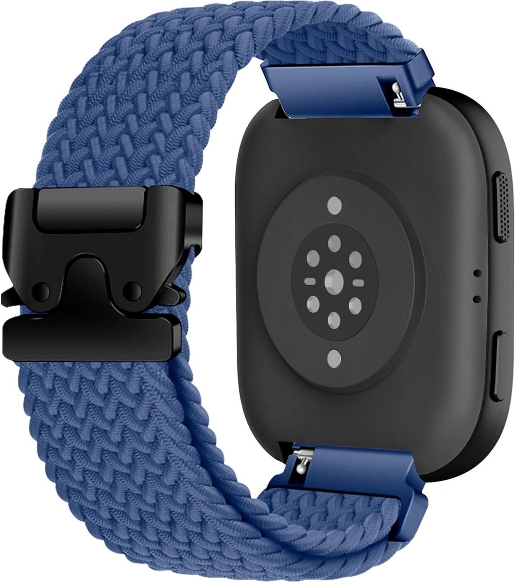 Allecto plus - Nylon Armband voor Amazfit Horloge - Blauw - Ademend - 22mm