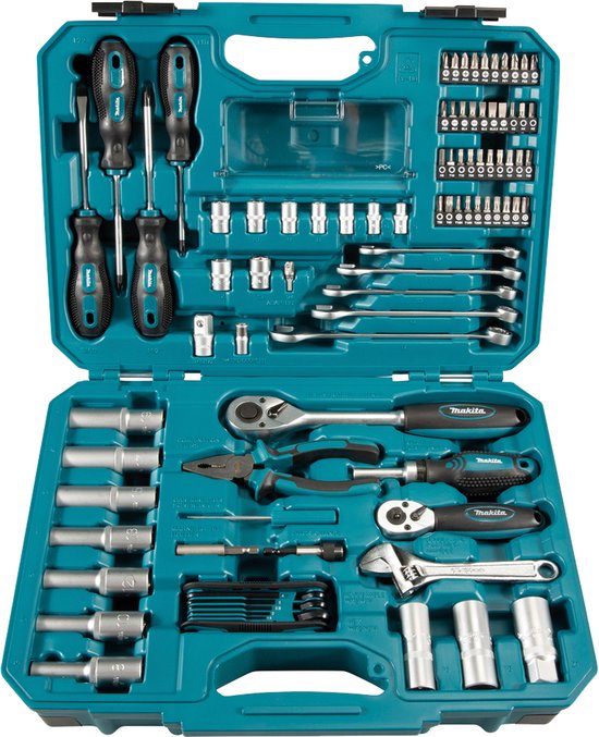 Makita E-08458 Handgereedschapset 87-delig In kunststof koffer