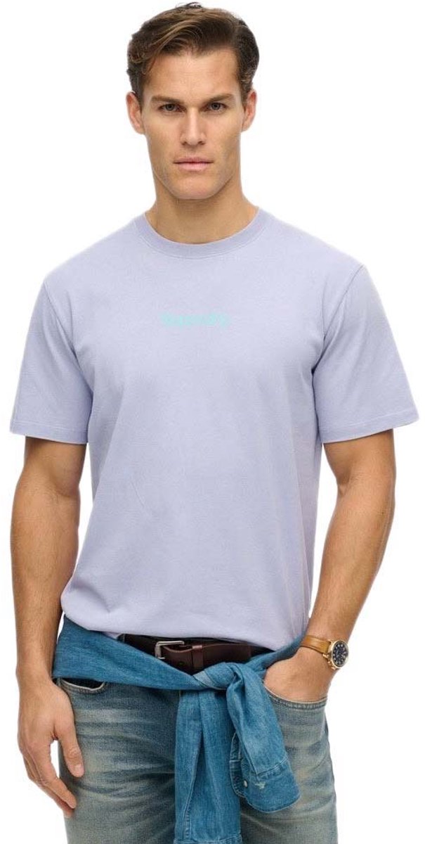 Superdry Core Logo City T-shirt Heren T-shirts Paars
