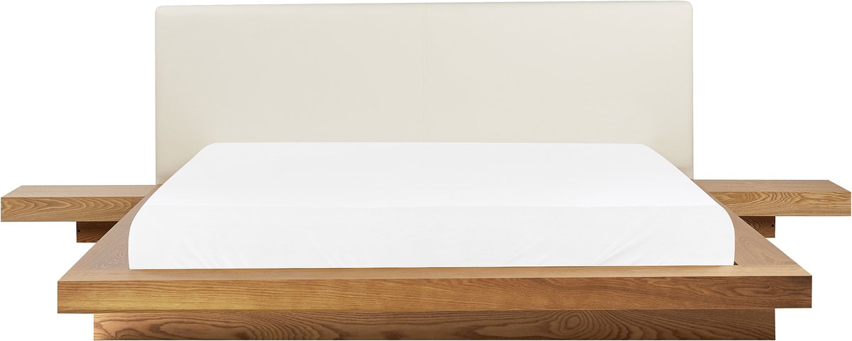 Beliani ZEN - Futon tweepersoonsbed - Lichtbruin - 160 x 200 cm - MDF