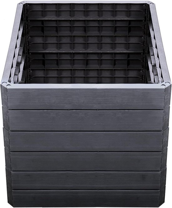 Jardinière surélevée Garantia Ergo Quadro L 75 Bois, incl. Système d'économie d'eau Flora - pot de fleurs, plates-bandes surélevées, grande jardinière d'extérieur, jardinière, grand pot de fleurs, pot de fleurs, pot de fleurs d'extérieur