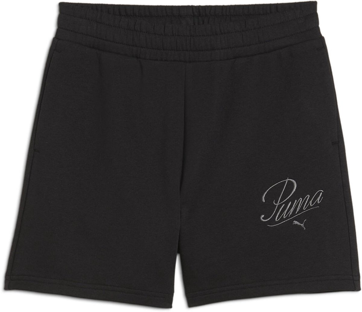 Puma Ess Script 5´´ Korte Sportbroek XS Vrouw Zwart