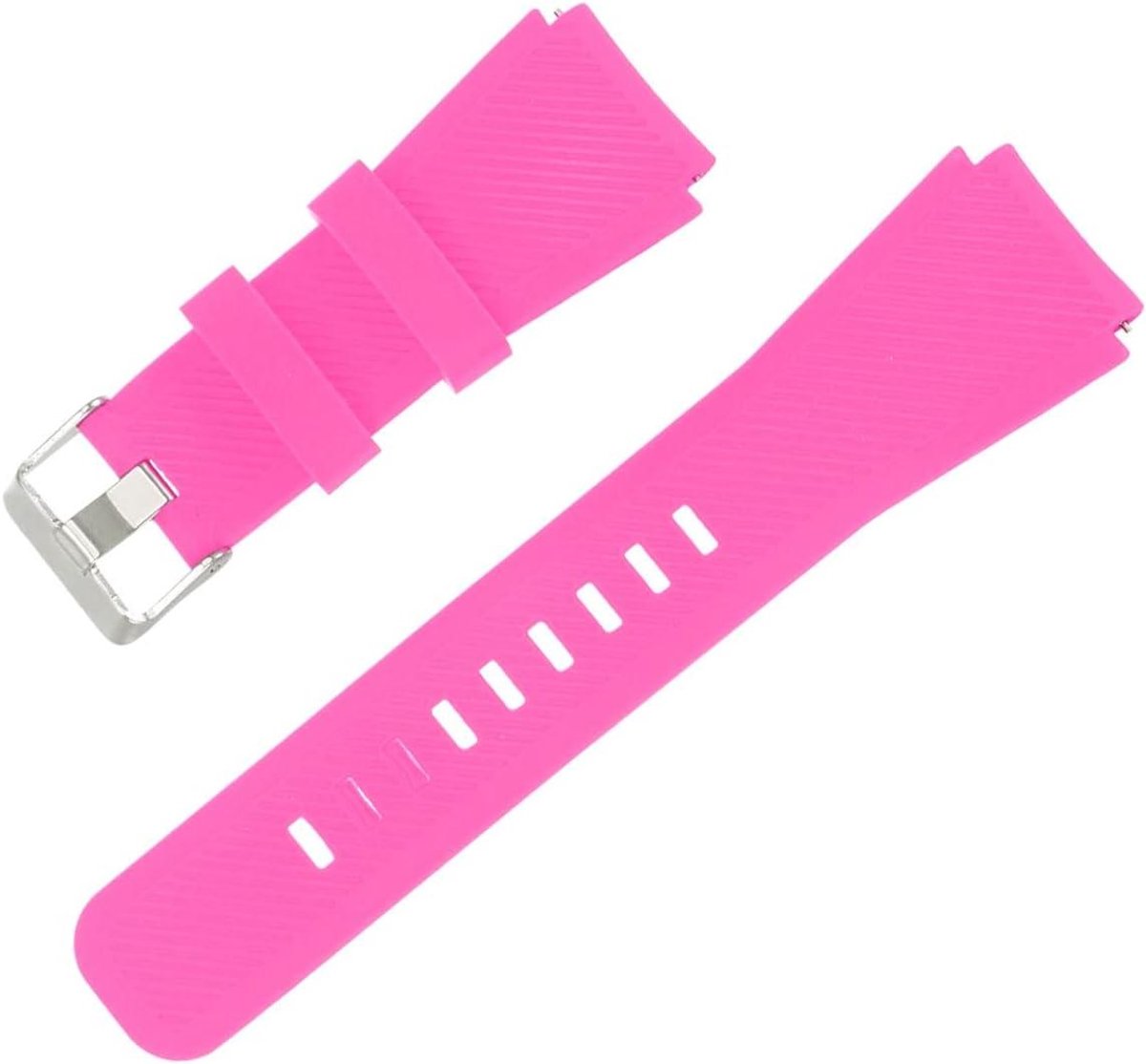 Allecto plus - Siliconen horlogebandje 22 mm breed, uniek design, felroze, geschikt voor Gear S2 S3 S4 en GT-smartwatch