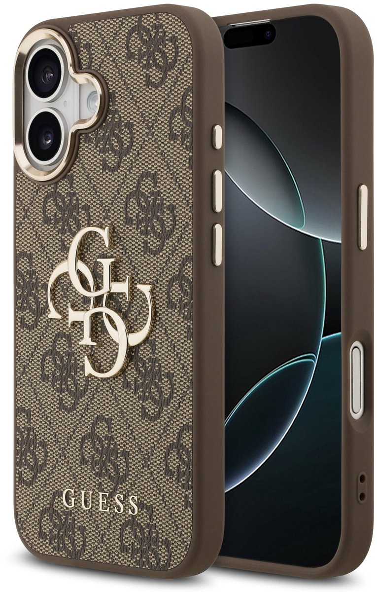 Guess Back Cover - iPhone 17 - Bruin - Slank Design - Big Metal Logo