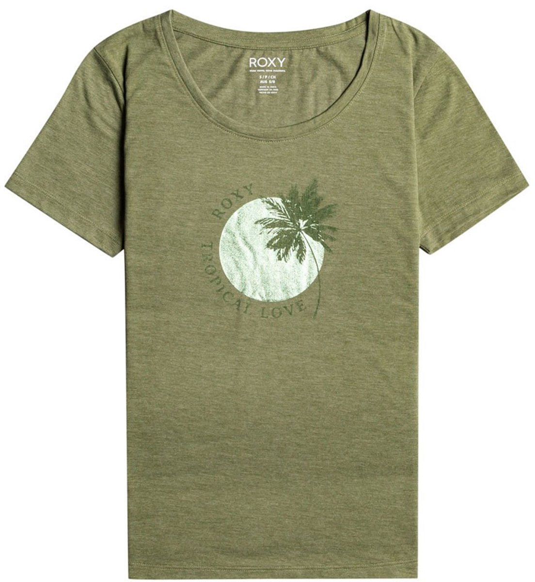 Roxy Chasing The Wave T-shirt Met Korte Mouwen XS Vrouw Groen