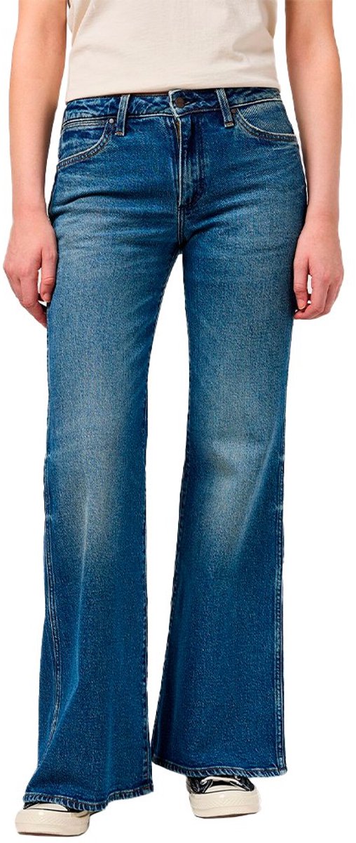 Wrangler 112351071 Wanderer Flare Spijkerbroek 29 32 Vrouw Mid Stone