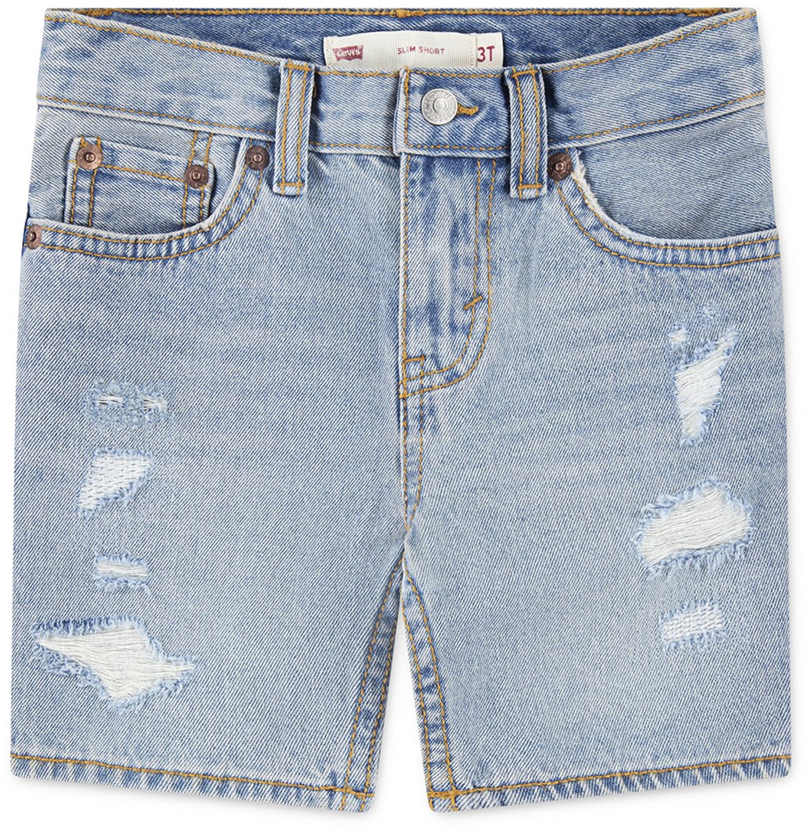 Levi´s ® Kids Destructed Slims Korte Broek 12 Years Jongens Multicolor