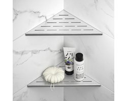 Allecto plus - Hoekdoucheplank van roestvrij staal voor badkamerrenovatie