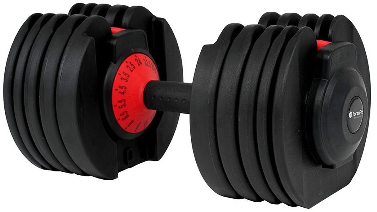 ForzaFit Verstelbare Dumbbell 2.5 t/m 24 kg - Halterset Zwart