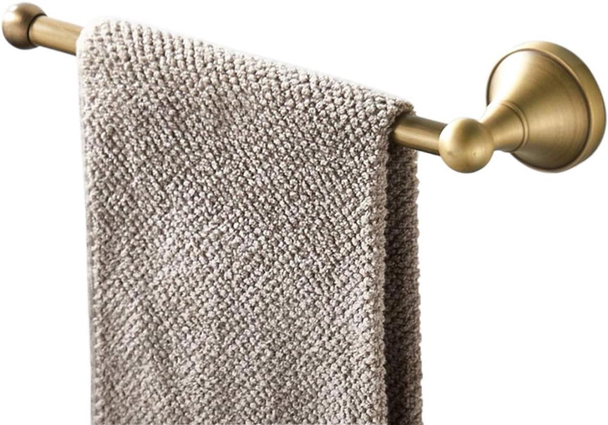 Allecto plus - Handdoekringstang voor wandmontage, 29 cm, antiek messing, geborsteld brons, badkameraccessoire