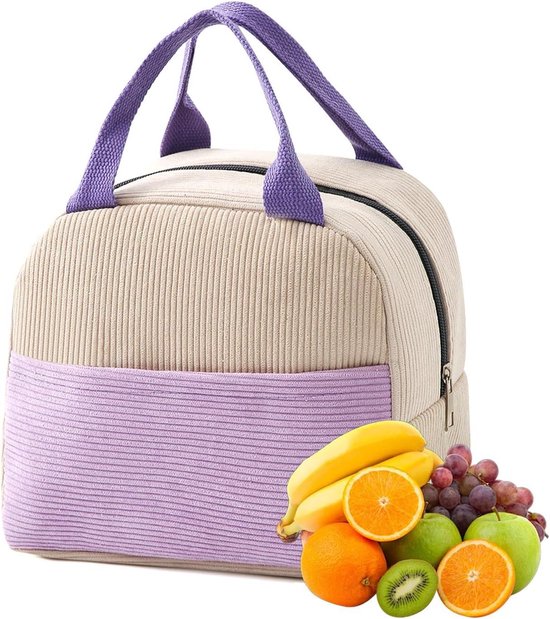 FOSDICK Lunchtas voor dames, geïsoleerde lunchtas voor dames, 26 x 21 x