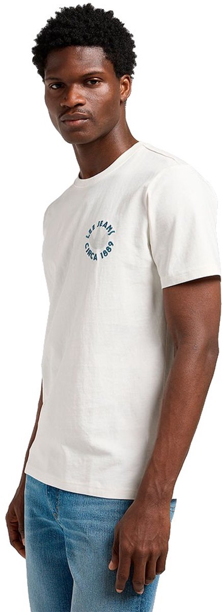 Lee Elevated T-shirt Met Korte Mouwen S Man Creme