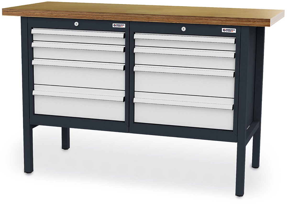 WS24 Bakvormige werkbank B x D x H 1.500 x 600 x 960 mm - WS24-10...