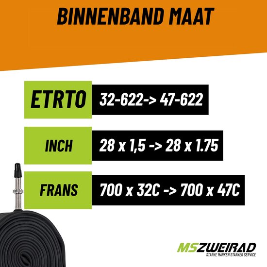 3x Continental binnenband Cross 28 32/47-622 (SV60) met bandenlichter — afbeelding 4