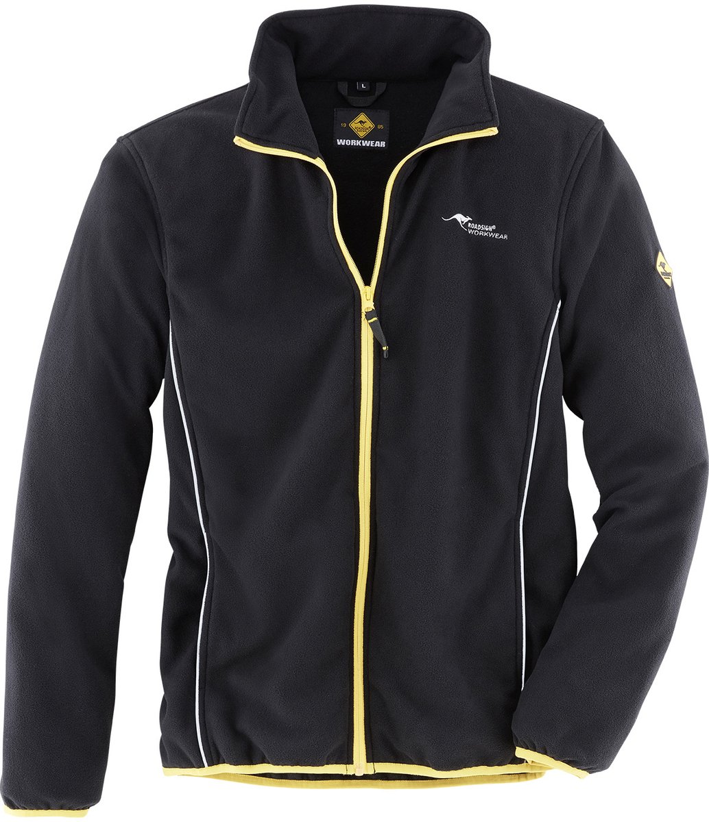 Roadsign Fleecejacke Beruf Schwarz/Gelb-L