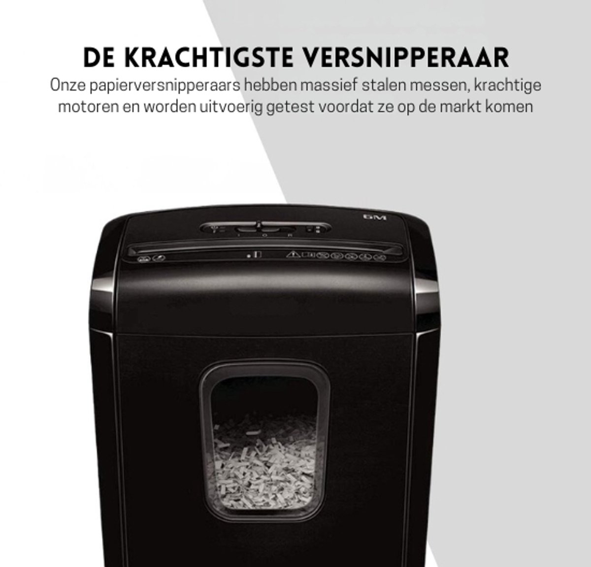 Intelectro Papierversnipperaar - Papierversnipperaar met Kruissnede voor Thuis & kantoor - Versnippert Papier & Creditcards - Versnippert Papier in Kleine Delen - 13L Opvangbak - 6 Vellen/Keer - Zwart - Levering Sneller dan Aangegeven! thumbnail 3