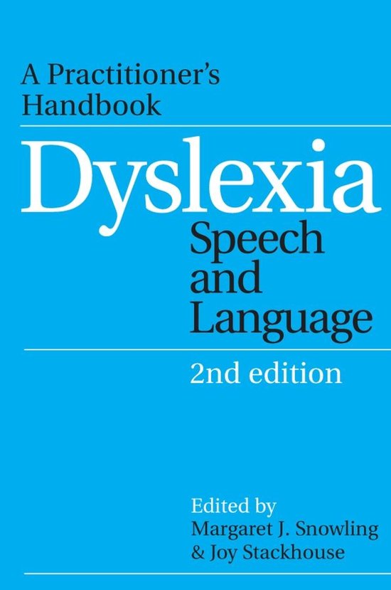 Dyslexia Series (Whurr) - Dyslexia, Speech and Language - cover