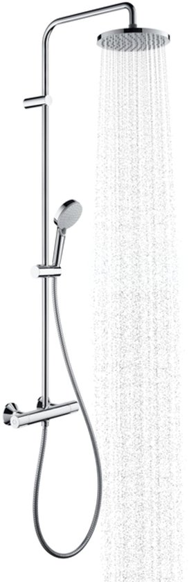 Set de douche Showerpipe 200 avec thermostat, noir mat