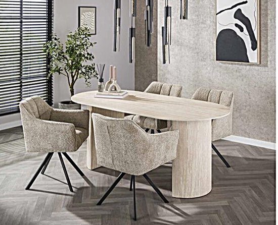 Stoelen SucceBuy Eetkamer Modern, Set Keukenstoelen van Leer 4-delig