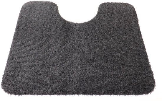 Tapis de bain 50x80 et tapis WC 50x60 Soft noir anthracite antidérapant