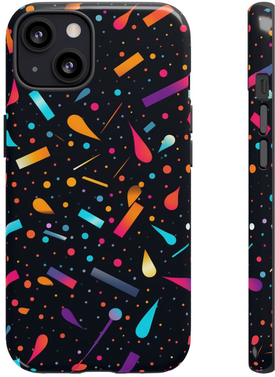 Kleurrijk Abstracte Vormenpatroon – Telefoonhoesje Geschikt voor iPhone 13