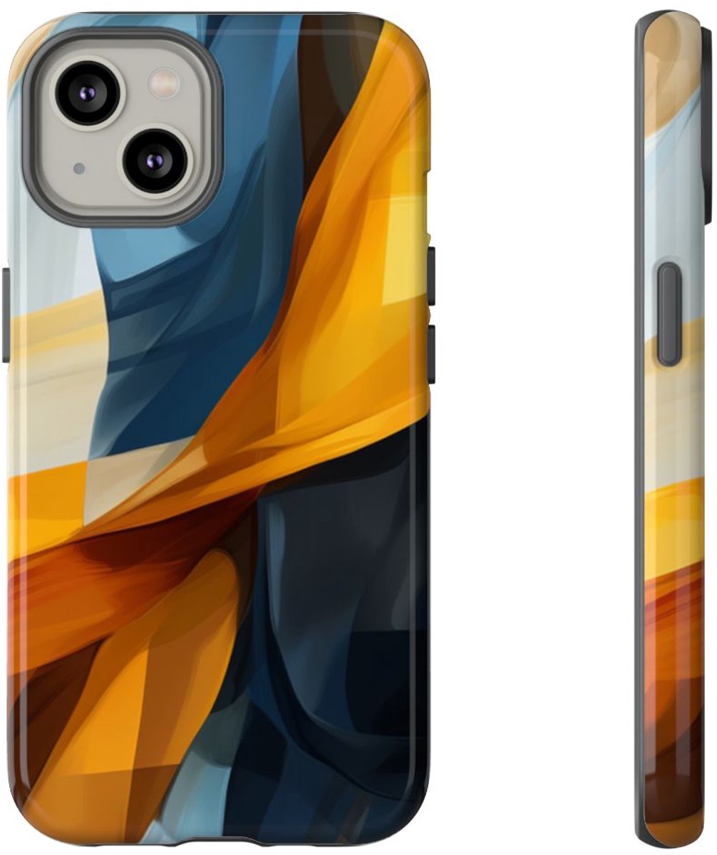 Abstracte Vloeiende Kleurenblokken – Telefoonhoesje Geschikt voor iPhone 14
