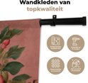 Wandkleed met kolibries en bloemen, met focus op de hoge kwaliteit stof.